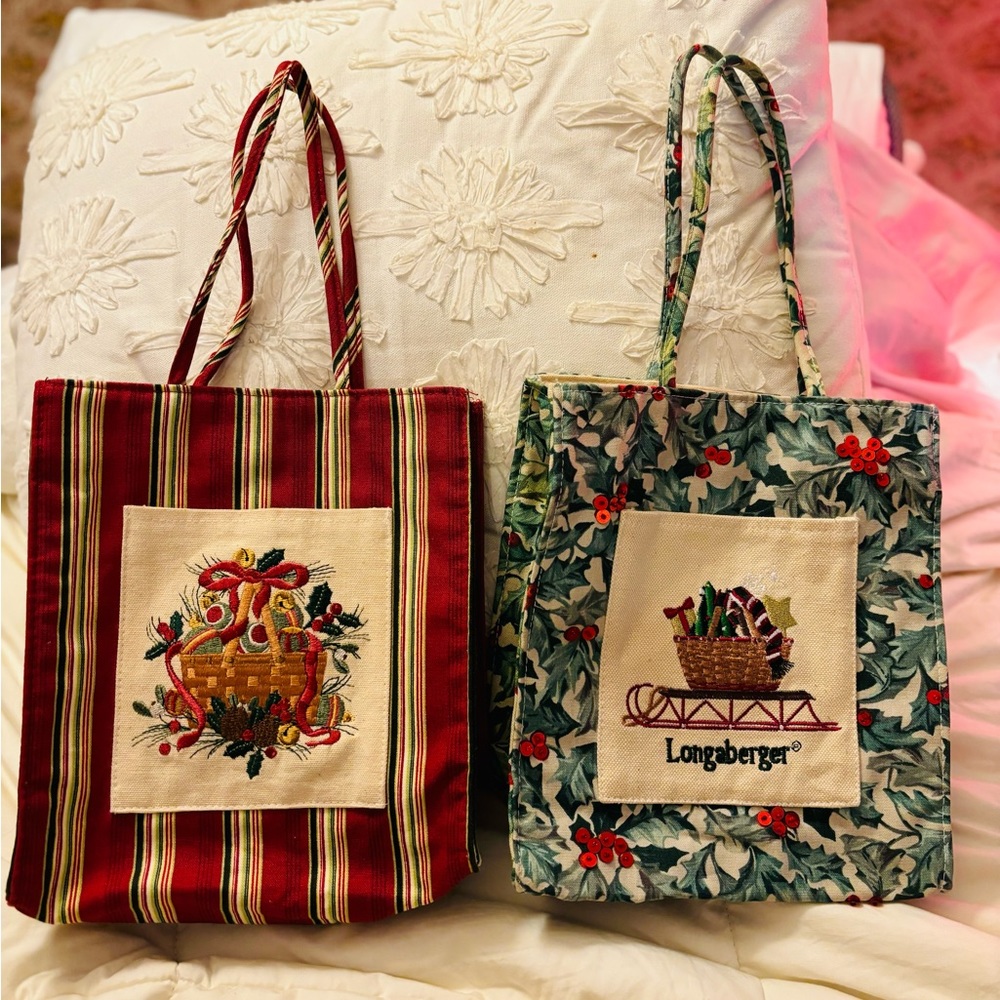 Longaberger Christmas bags.